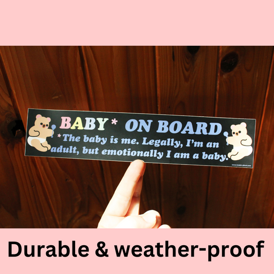 Baby On Board Bumper Sticker