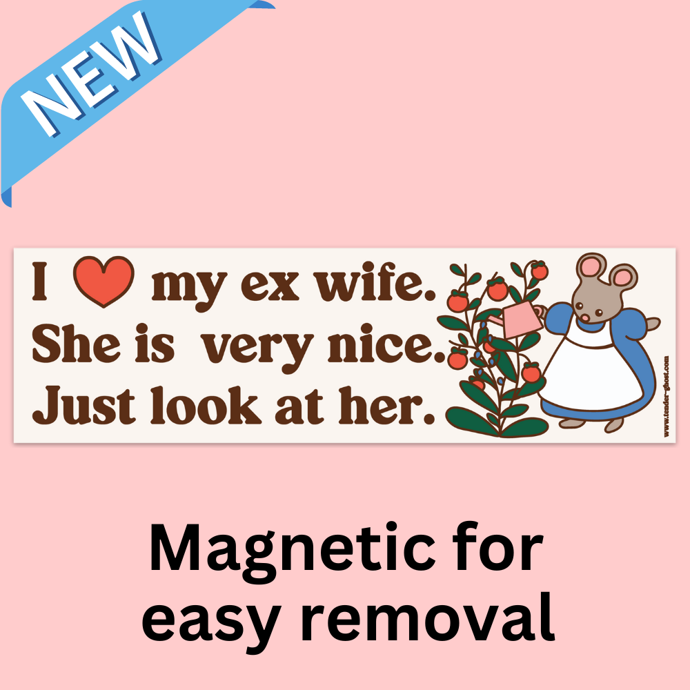 I Love My Ex Wife Bumper Magnet