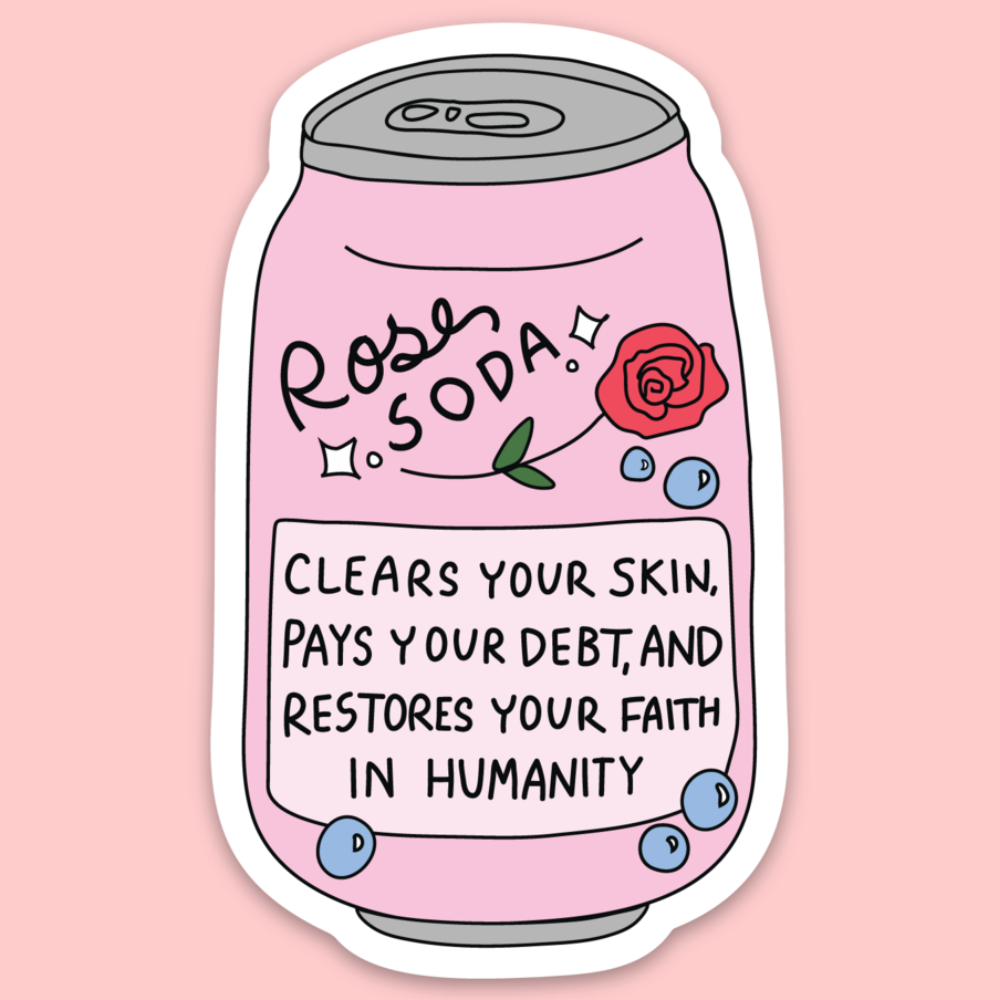 Rose Soda Sticker