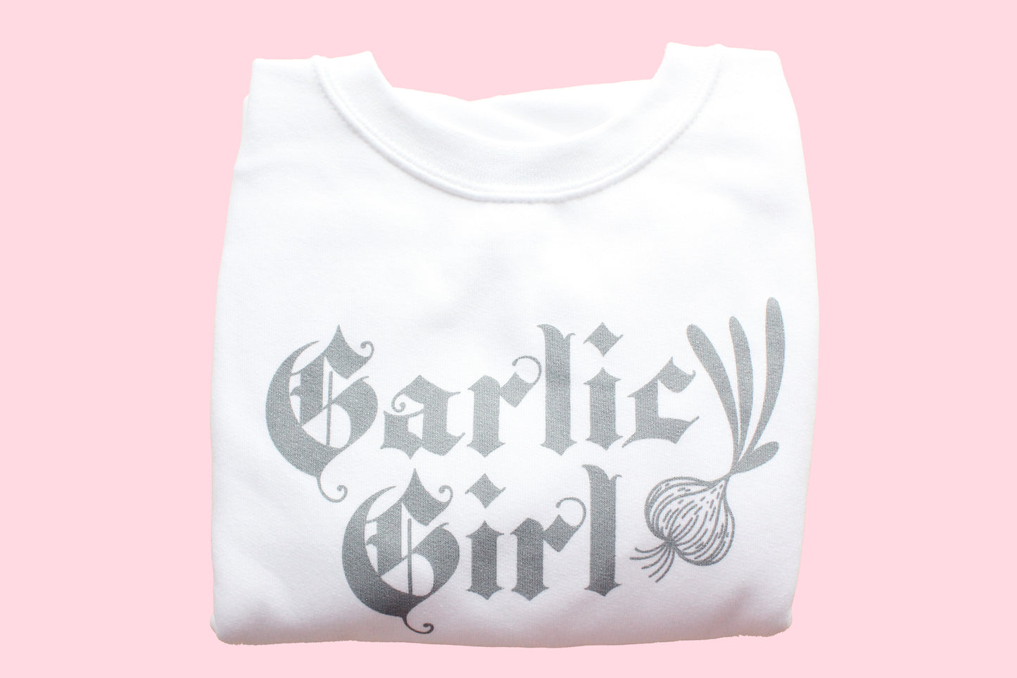 Garlic Girl Glitter Crew Sweatshirt