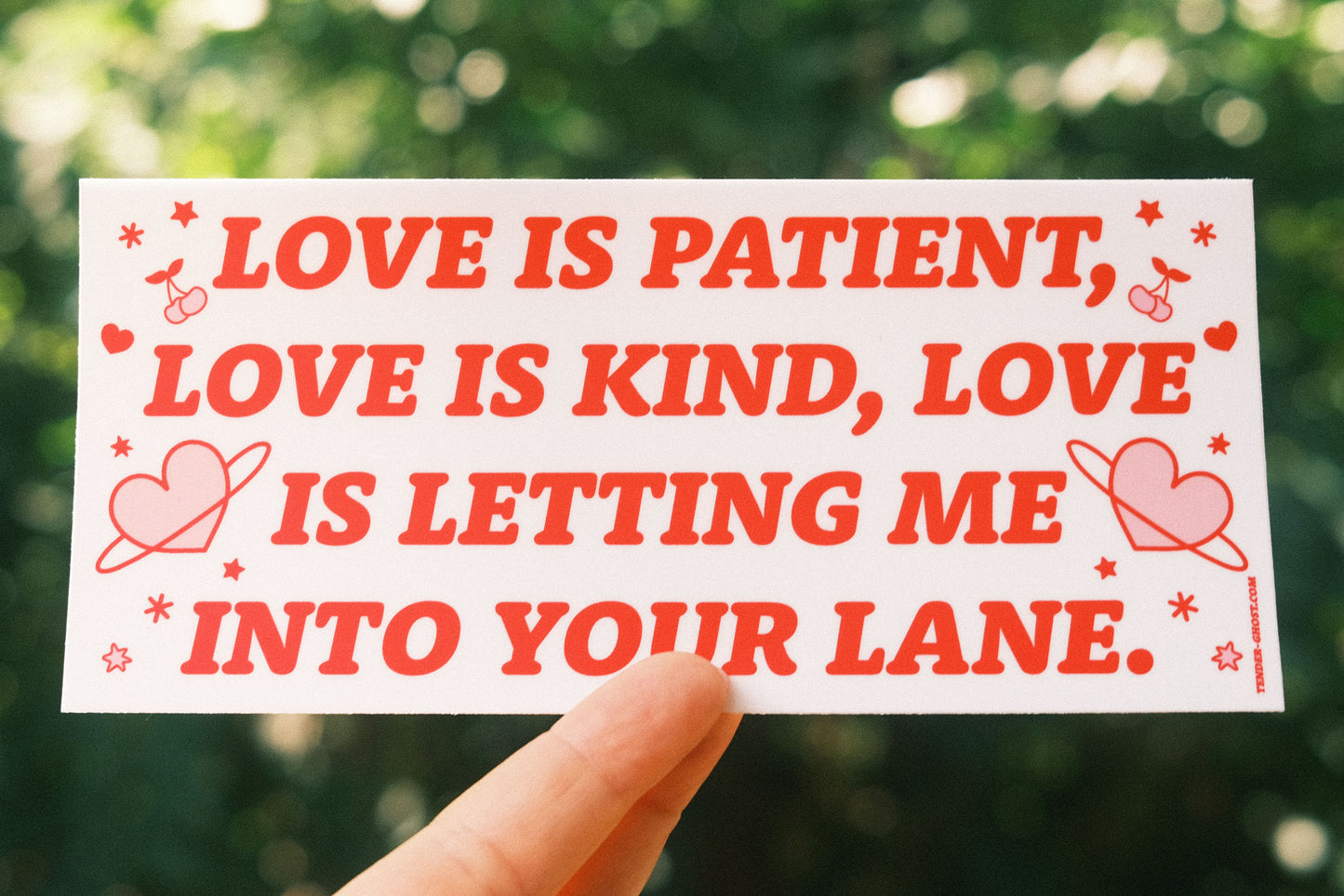 Love is Patient Bumper Sticker