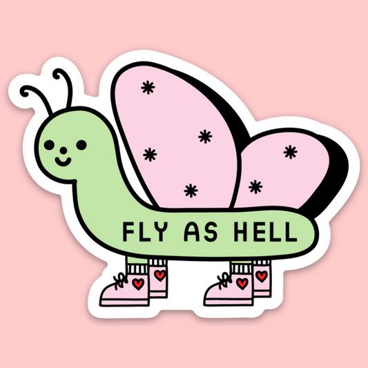 Fly As Hell Sticker