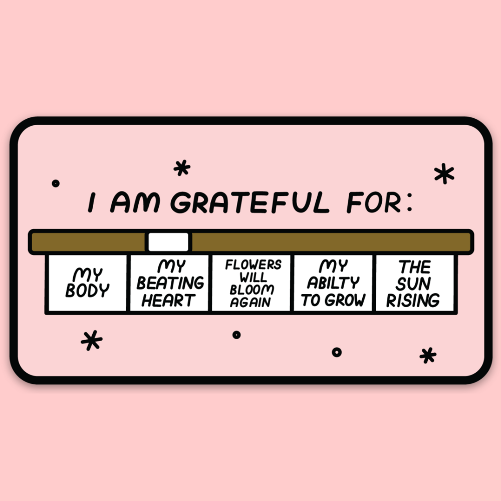 I Am Grateful Sticker