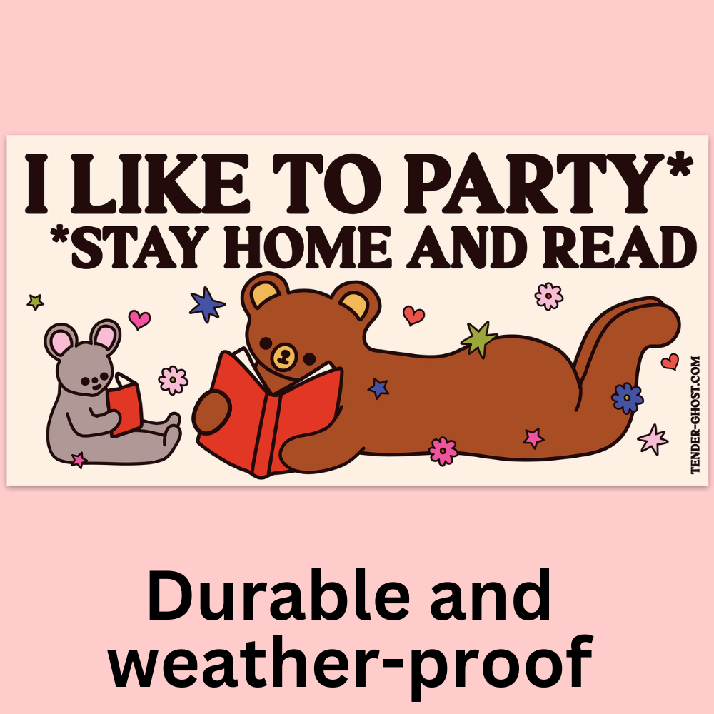 Stay Home And Read Bumper Sticker