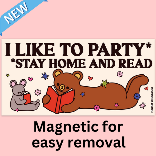 Stay Home And Read Bumper Magnet