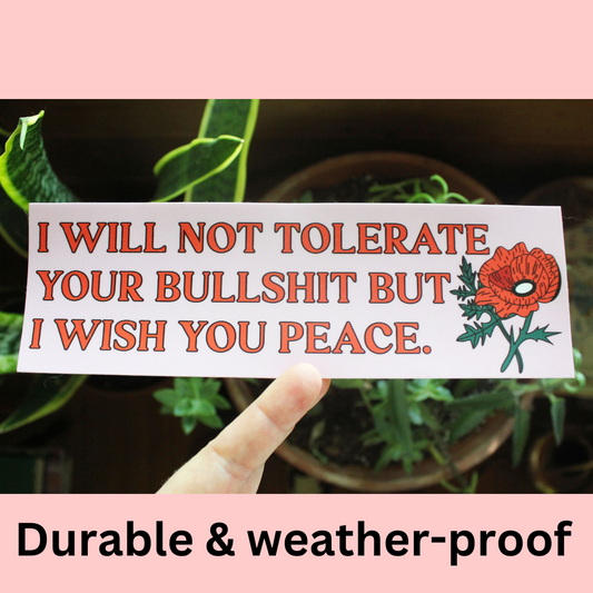 I Wish You Peace Bumper Sticker