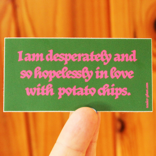 In Love With Chips Sticker