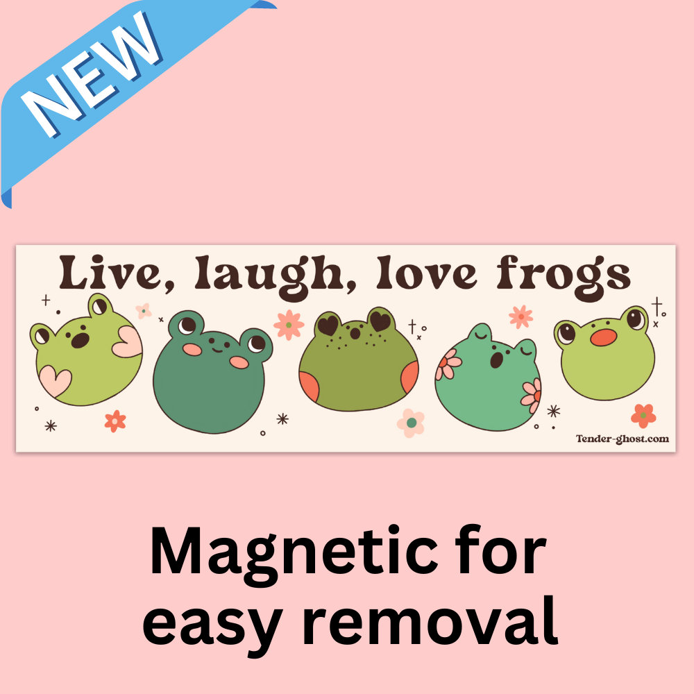 Live Laugh Love Frogs Bumper Magnet
