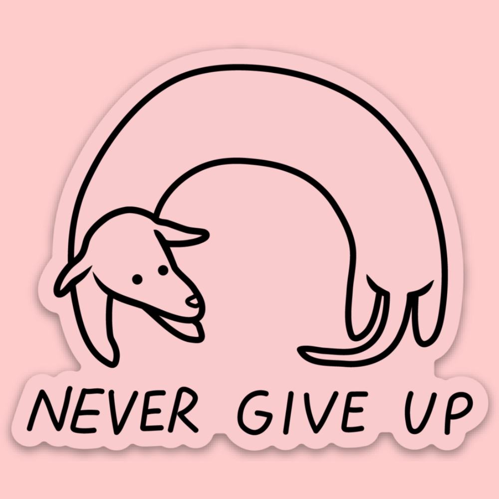 Never Give Up Sticker