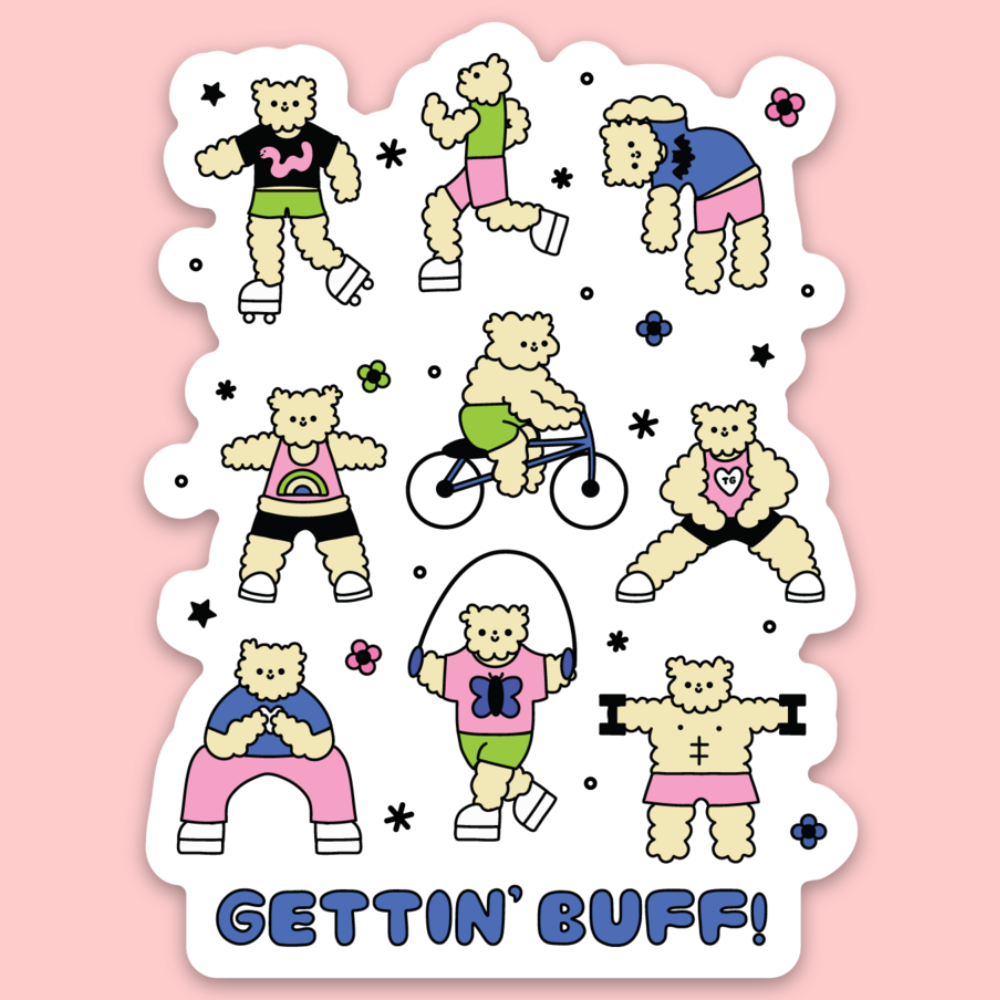 Gettin Buff Sticker – Tender Ghost