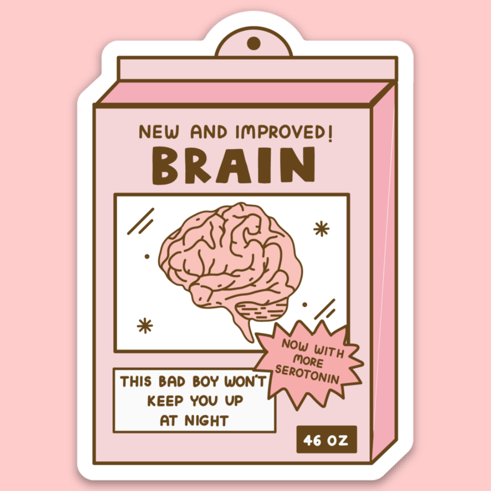 Deep Mind Sticker New And Improved Brain Sticker – Tender Ghost