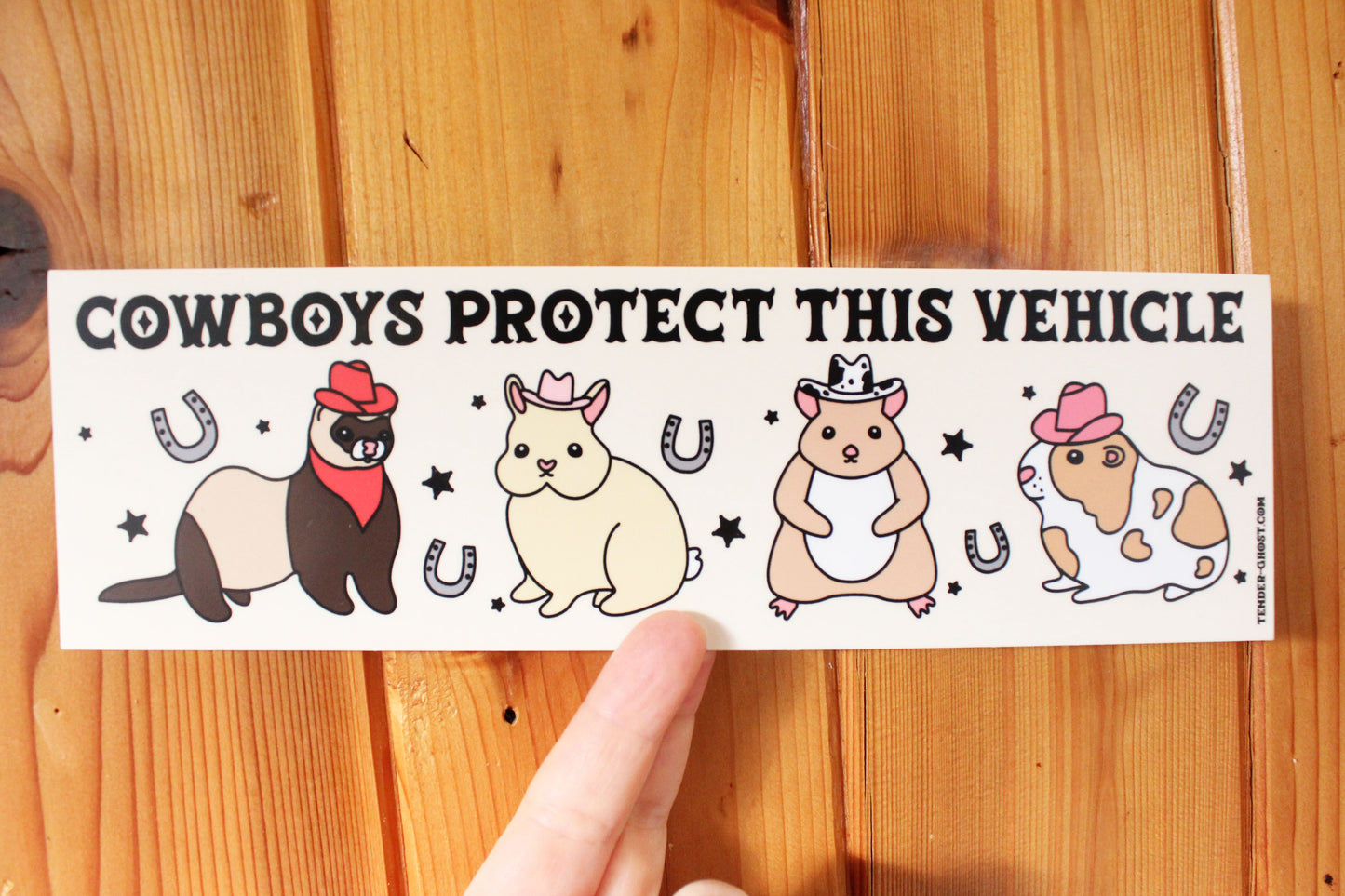 Cowboys Protect This Vehicle Bumper Sticker