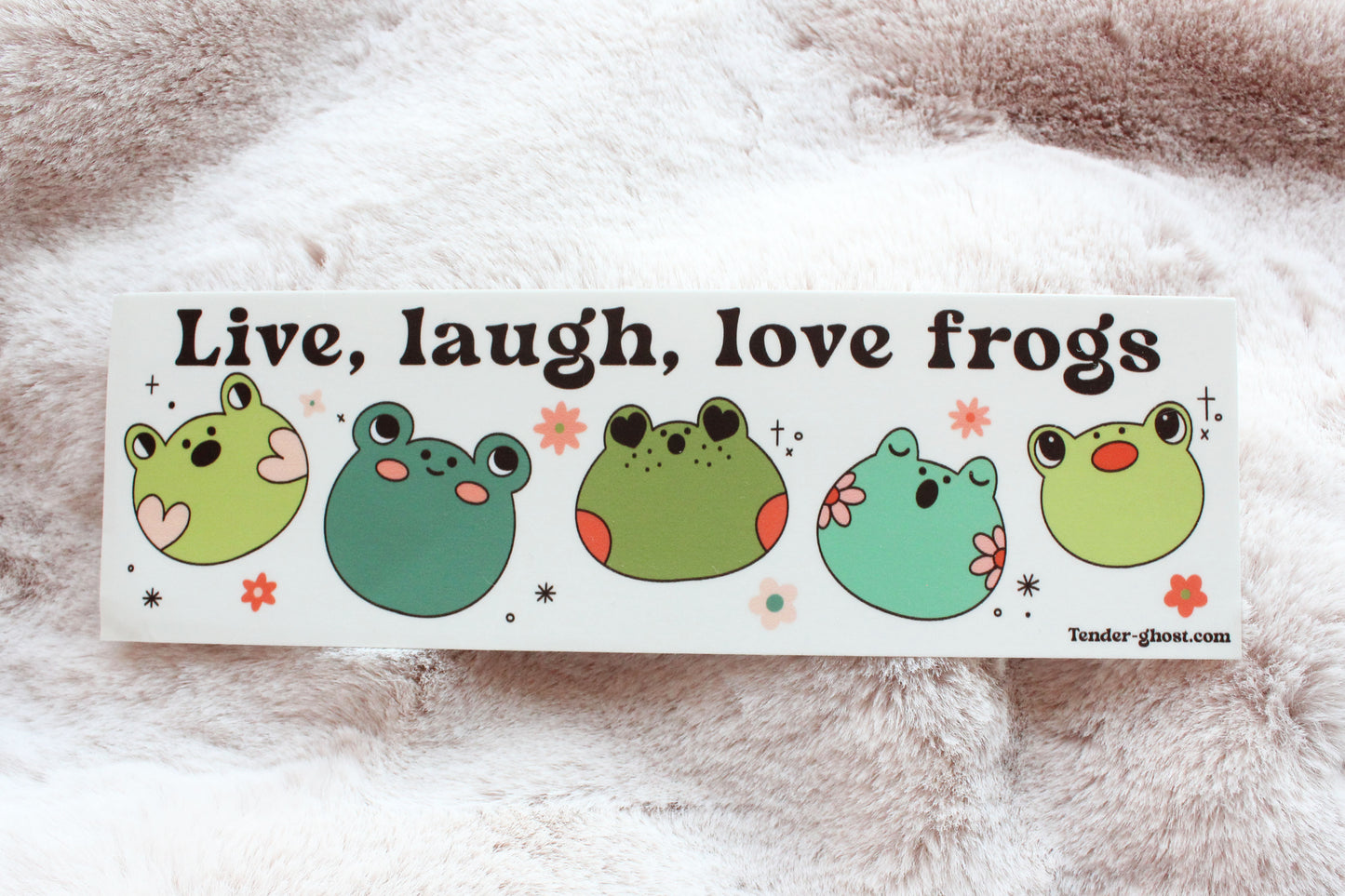 Live, Laugh, Love Frogs Bumper Sticker