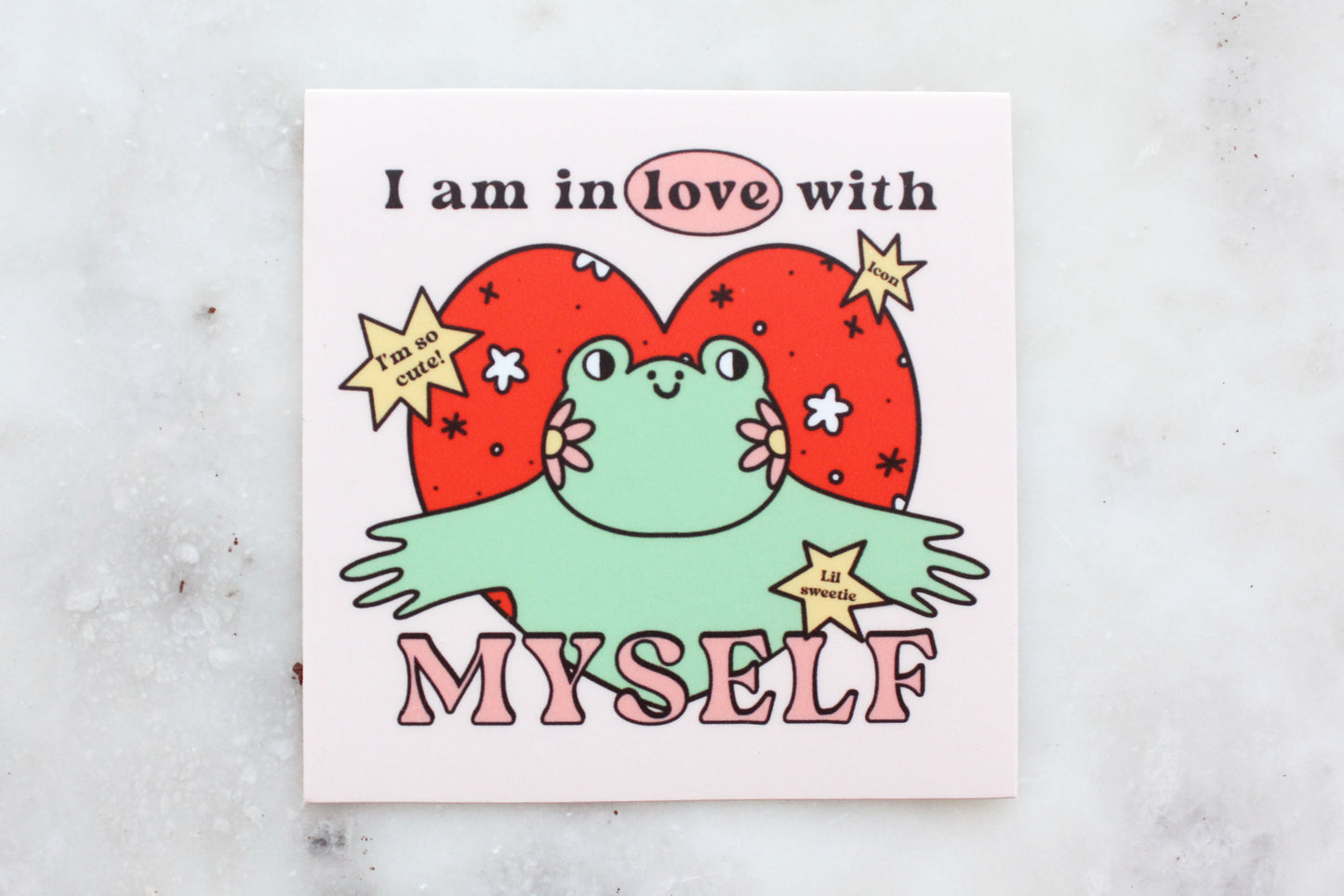 Love Myself Frog Sticker