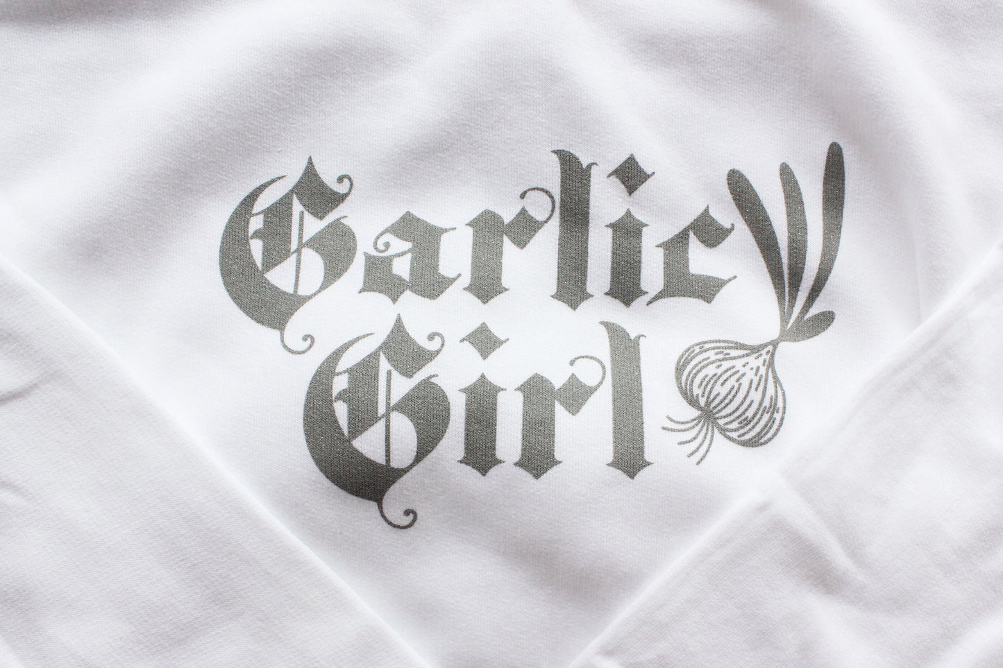 Garlic Girl Glitter Crew Sweatshirt