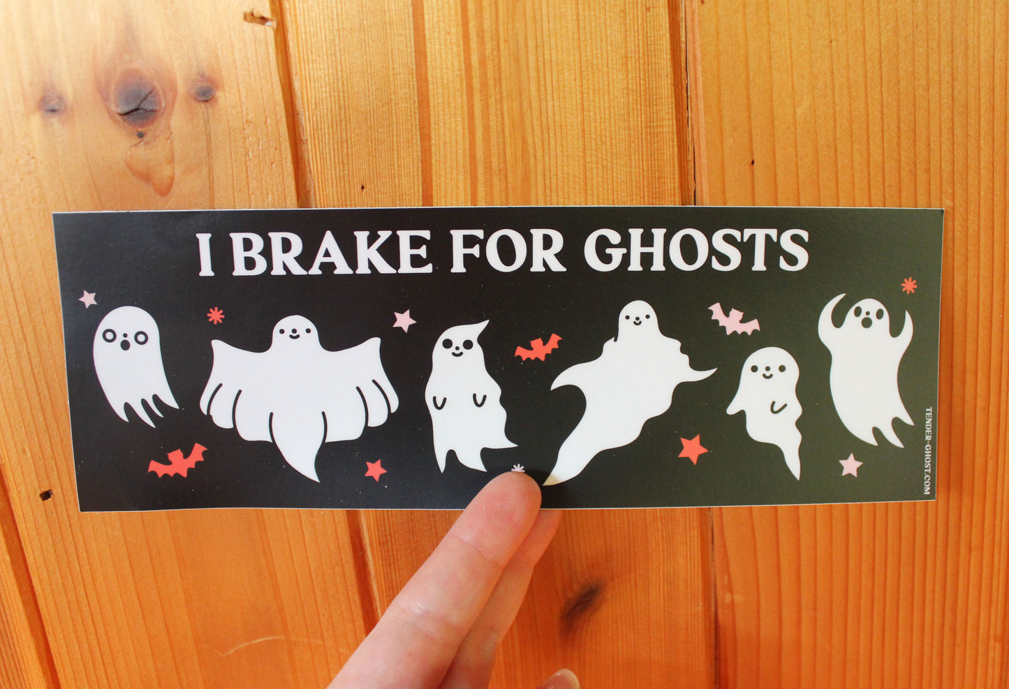 I Brake For Ghosts Bumper Sticker