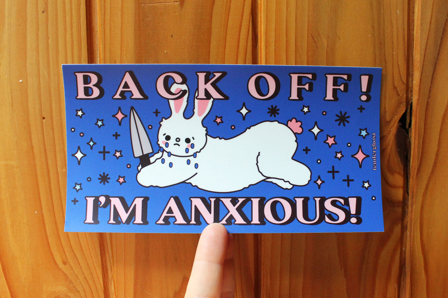 Back Off, I'm Anxious! Bumper Sticker