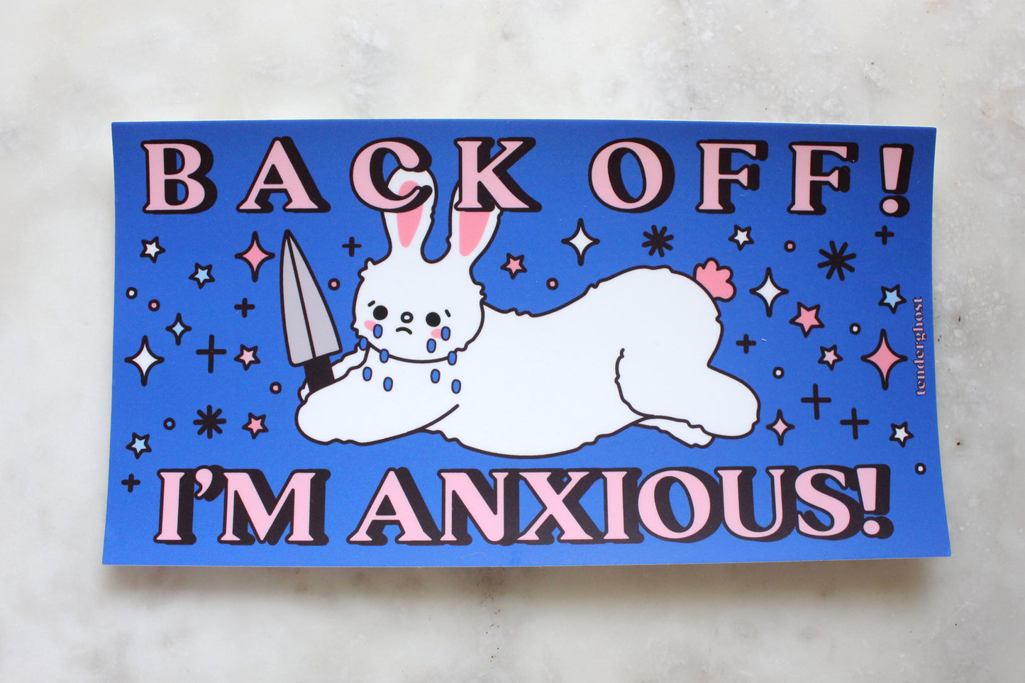 Back Off, I'm Anxious! Bumper Sticker
