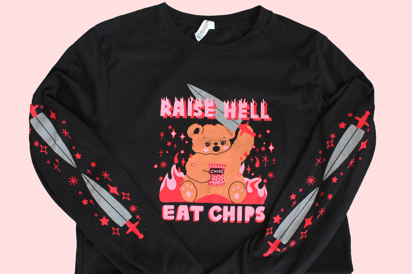 Raise Hell Eat Chips Longsleeve Tee